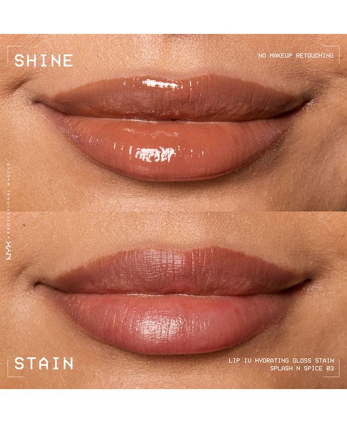 NYX Professional Makeup Lip IV Hydrating Gloss Stain - Brown, 03 Splash N' Spice
