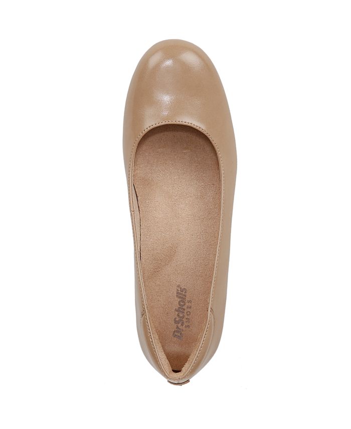 Women's 9.5 - Dr. Scholl's Be Flex Round Toe Wedge Pumps - Tan/Beige