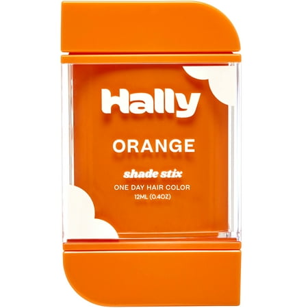 Hally Hair Shade Stix, Temporary Hair Makeup, Orange, Vegan, 12 ml