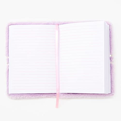 Claire's Diary With Lock For Girls | Dream On Shakey Confetti- Kids Journal Gift Notebook – Purple