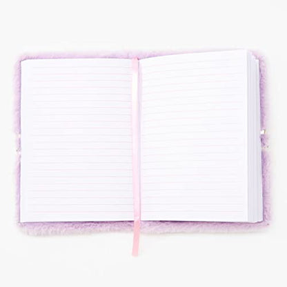 Claire's Diary With Lock For Girls | Dream On Shakey Confetti- Kids Journal Gift Notebook – Purple