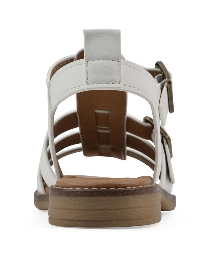 Women's 9M - White Mountain Mayday Round Toe Flat Sandals - White *Damaged Box*