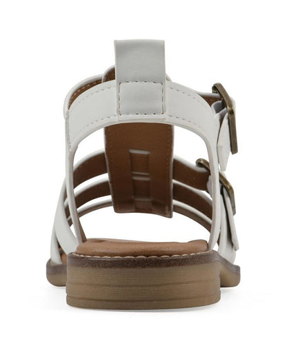 Women's 9M - White Mountain Mayday Round Toe Flat Sandals - White *Damaged Box*