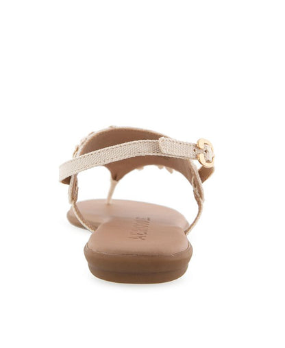 Women's 7 Aerosoles Connie Round Toe Flat Sandals - Tan/Beige