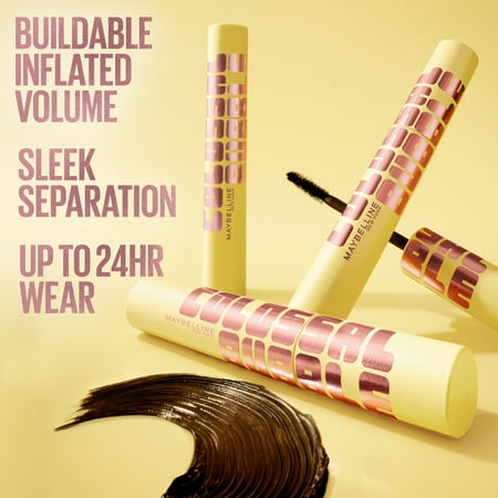 Maybelline Colossal Bubble Washable Mascara Makeup, High Intensity, Brownish Black 803