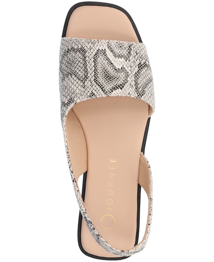 8 Women's Journee Collection Brinsley Slingback D'Orsay Flat Sandals - Multi - 8W