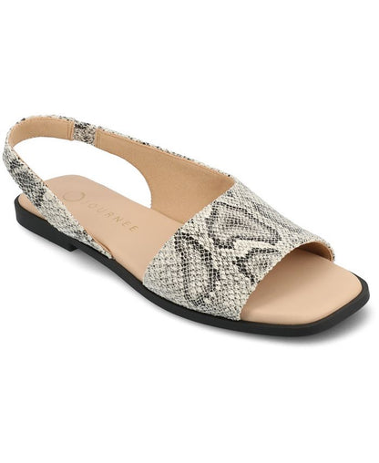 8 Women's Journee Collection Brinsley Slingback D'Orsay Flat Sandals - Multi - 8W