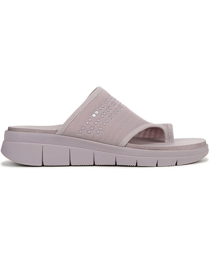 Women's 8W - Ryka Elegance Washable Toe Loop Slide Sandals - Purple