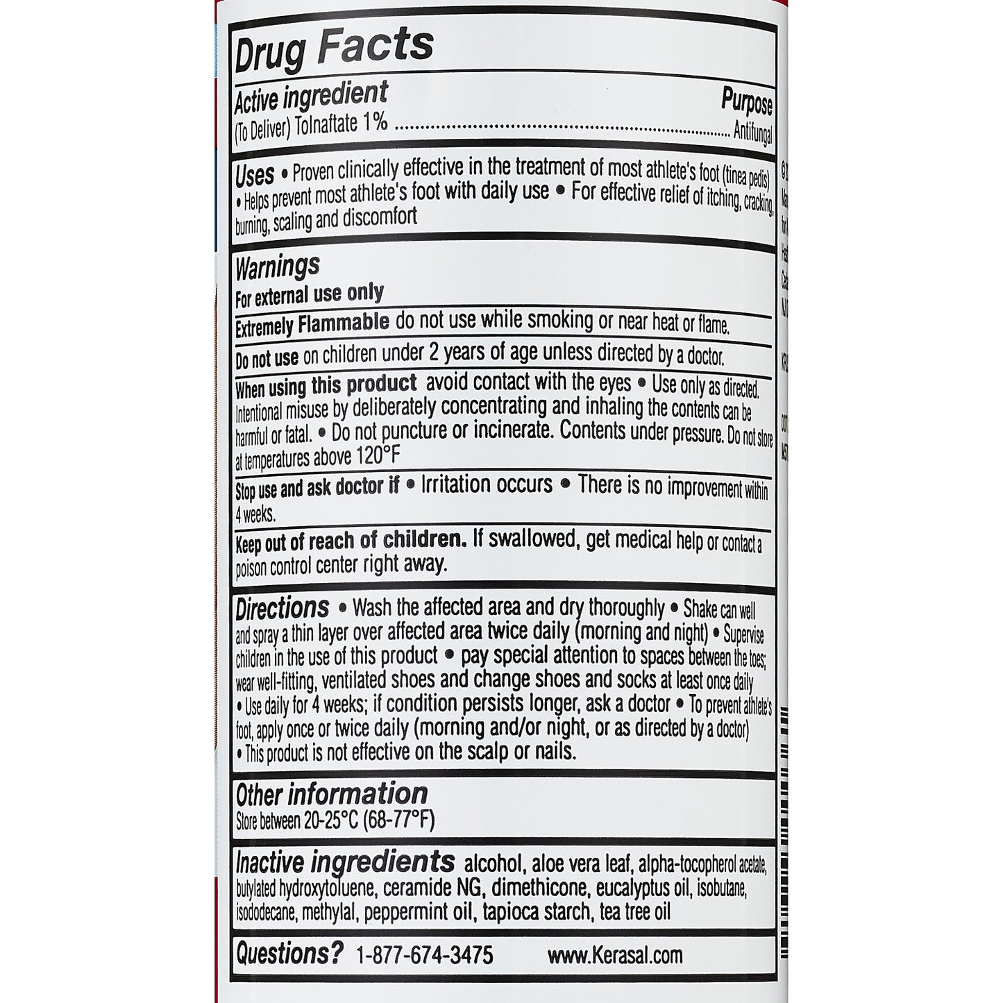 Kerasal 5-In-1 Athlete's Foot Spray, 2 oz *Exp 03/31/2026*