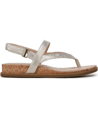 Women's 8M SOUL Naturalizer Carolyn Demi-Wedge Sandals - Gold