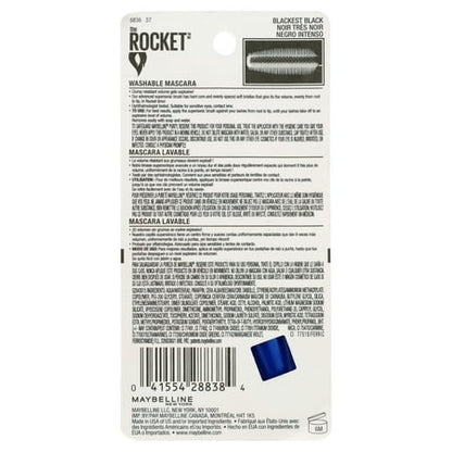 Maybelline Volum Express The Rocket Washable Mascara, Blackest Black 400