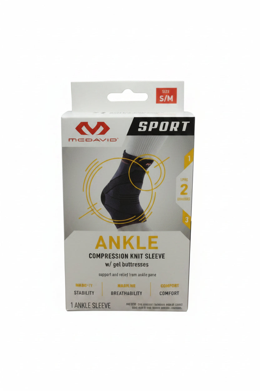 McDavid Sport Ankle Sleeve Gel Support S/M Gray