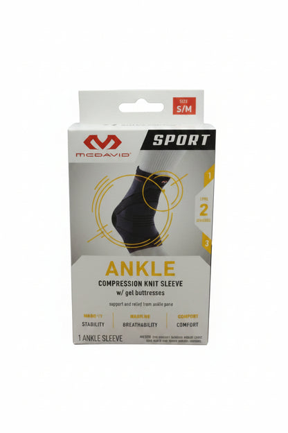 McDavid Sport Ankle Sleeve Gel Support S/M Gray