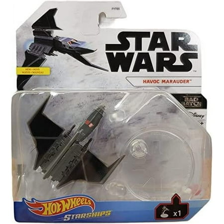 Hot Wheels Star Wars Starships Inspired by The Mandalorian with Flight Stand for Display, Variety of Models for Kids of All Ages