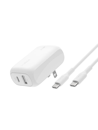 Belkin 42W USB C and USB A Charger Block, USB C to C Cable Included