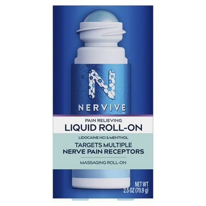 Nervive Nerve Care, Pain Relieving Roll On, Max Strength Topical Pain Relief, 2.5 oz *Exp 4/27*