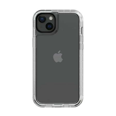 Onn. Rugged Phone Case with Holster for iPhone 14 Plus - Clear