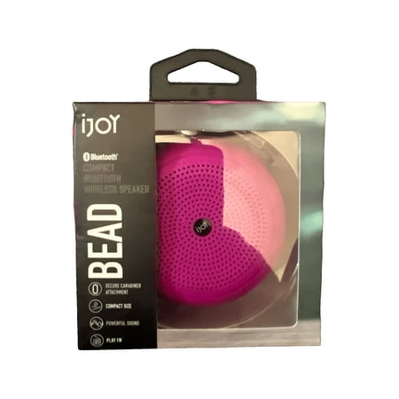 iJoy Bead Compact Bluetooth Wireless Portable Speaker, Pink
