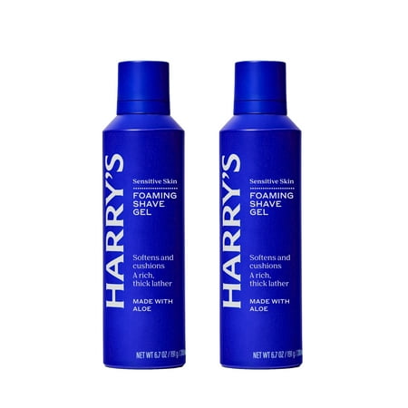 Harry's Men's Foaming Shave Gel with Aloe, 6.7 oz, 2 Pack *Damaged Package*