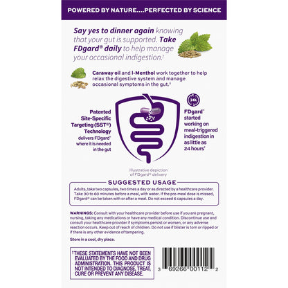 FDgard Indigestion Functional Dyspepsia Capsules, 12 Count