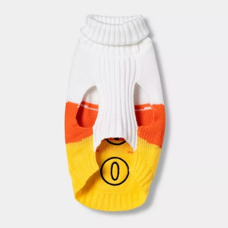 Hyde & EEK! Boutique Halloween Candy Corn Boo Dog and Cat Sweater - Small