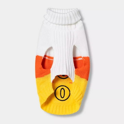 Hyde & EEK! Boutique Halloween Candy Corn Boo Dog and Cat Sweater - Small