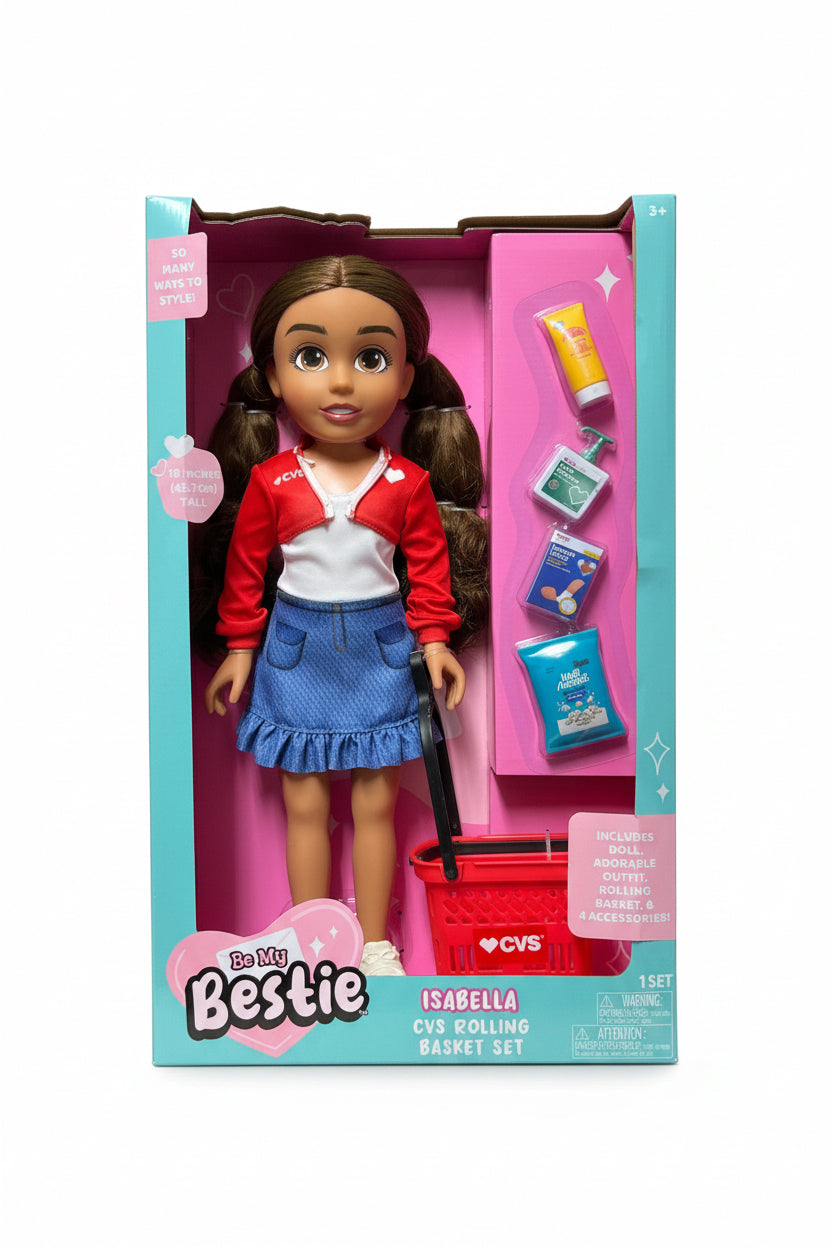 Be My Bestie Doll Isabella CVS Rolling Basket