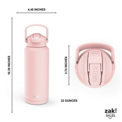 Zak! Everyday Smiles Leak-proof Straw Bottle 32 oz - Pink/Salmon *Missing Label* *Minor Cosmetic Damage*