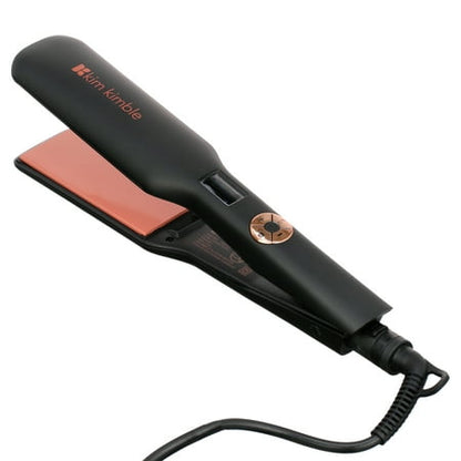 Kim Kimble Silk Quick Pass Professional 2 Inch Ceramic Tourmaline Flat Iron Hair Straightener, Black