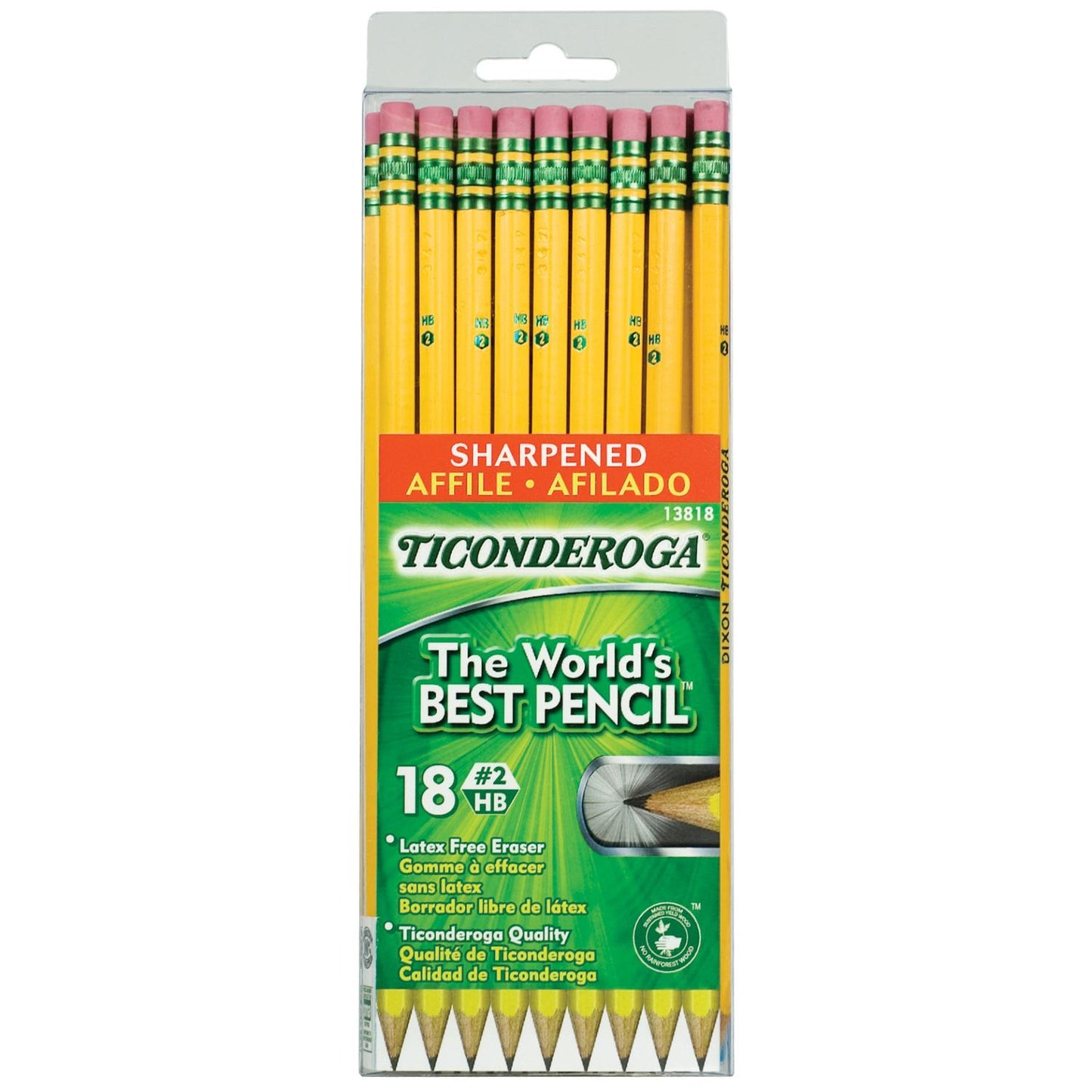 Ticonderoga #2HB Wood Pencil 18 pk *Damaged Box*