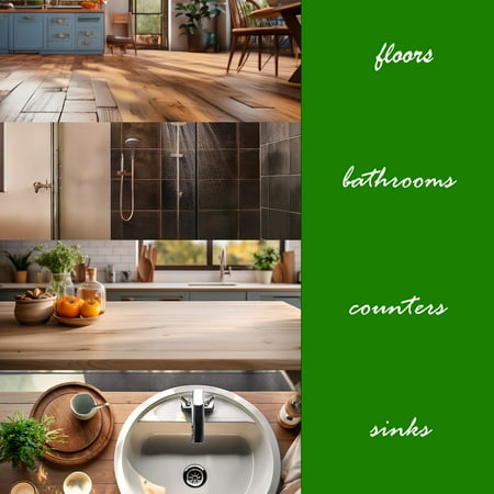 Pine Glo Kitchen & Bath Household Cleaner, Lemon, 40 oz *Damaged Package See Desc*