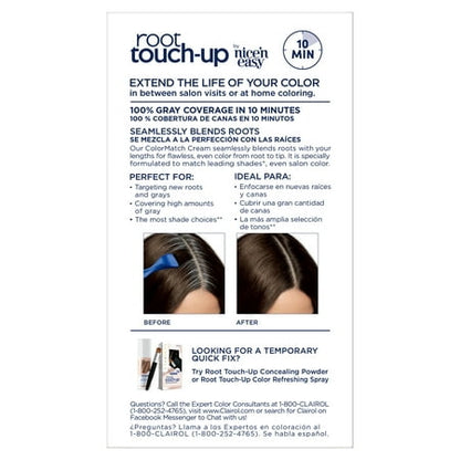 Clairol Root Touch-Up Nice'n Easy Permanent Hair Dye, 3 Brown Black, Hair Color