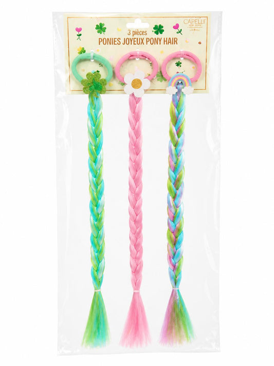 Capelli New York 3-Piece Braided Ponytail Hair Tie Set