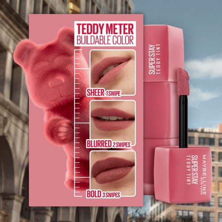 Maybelline Super Stay Teddy Tint, Long Lasting Matte Lip Stain - Coquettish - 0.17 fl oz