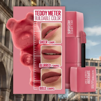 Maybelline Super Stay Teddy Tint, Long Lasting Matte Lip Stain - Coquettish - 0.17 fl oz