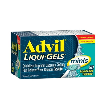 Advil Liqui-Gels Minis Pain Relievers, 80 ct **EXP 09/27**