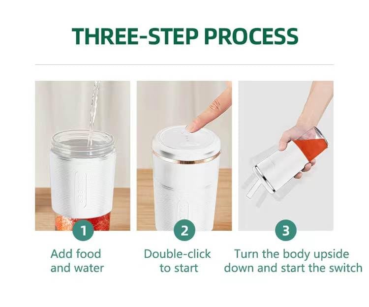 Portable USB Rechargeable Mini Blender for Shakes and Smoothies