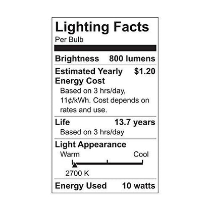 Soft White LED Bulbs, GE Classic 60W Replacement (Pack of 2)
