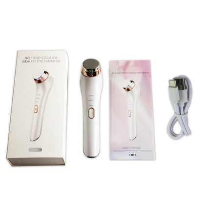 Eye Massager Wand with Heat and Cooling Electric Ice Roller For Face Vibrating