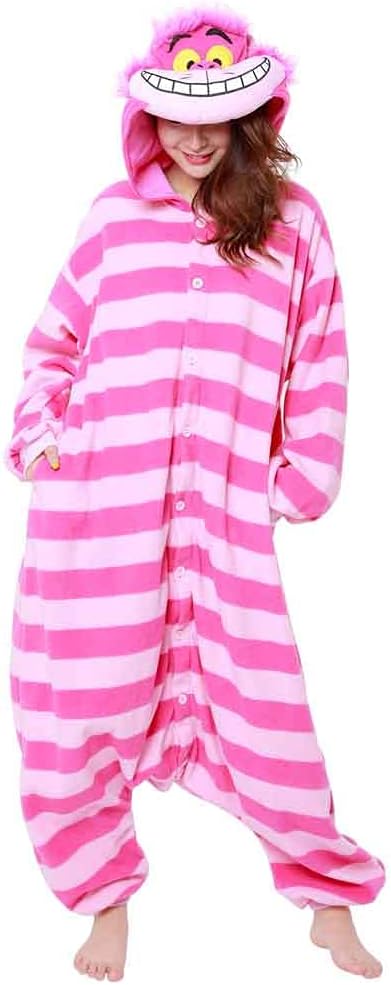 SAZAC Kigurumi -Cheshire Cat - Onesie Jumpsuit Halloween Costume One Size Fits Most