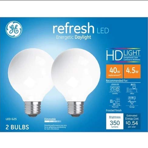 GE LED Refresh Light Bulbs Daylight 350 Lumens 4.5 Watt