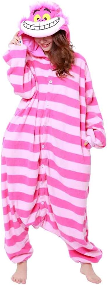 SAZAC Kigurumi -Cheshire Cat - Onesie Jumpsuit Halloween Costume One Size Fits Most