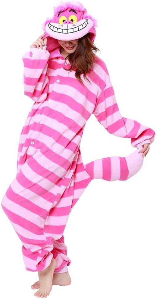 SAZAC Kigurumi -Cheshire Cat - Onesie Jumpsuit Halloween Costume One Size Fits Most