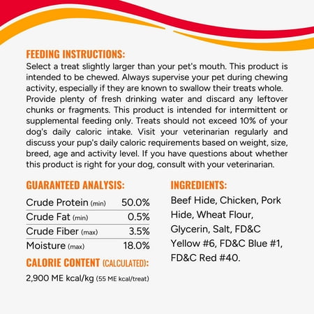 Good 'n Fun Triple Flavor Ribs, Rawhide Chews for All Dogs, 4 oz *Best By 12/13/26*