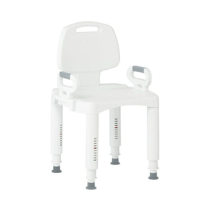 Medline Premium Series Plastic Shower Chair with Backrest  *Damaged Package See Desc*