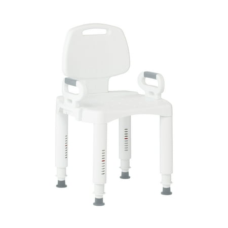 Medline Premium Series Plastic Shower Chair with Backrest  *Damaged Package See Desc*