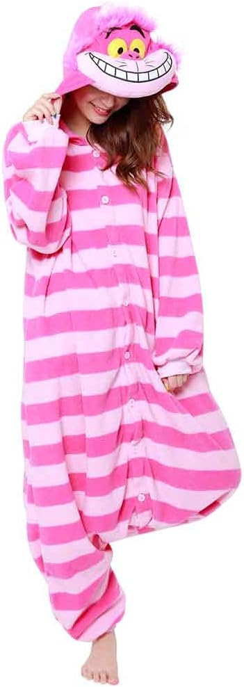 SAZAC Kigurumi -Cheshire Cat - Onesie Jumpsuit Halloween Costume One Size Fits Most