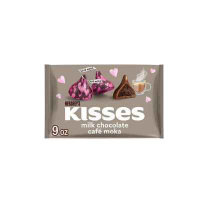 Hersheys Kisses Cafe Moka Flavored, Valentine's Candy Bag, 9 oz EXP: 12/26