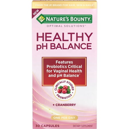 Nature's Bounty Optimal Solutions Healthy pH Balance Cranberry 30 ct *Exp 01/2026* *Open/Damaged Box Bottle Sealed*