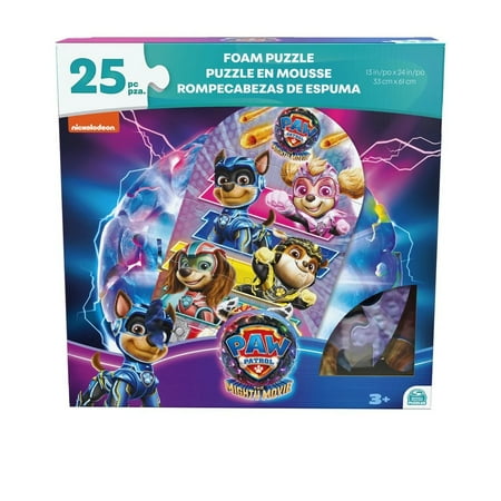 Paw Patrol The Mighty Movie Chase, Skye, Liberty, Marshall & Rubble 25 Piece Foam Puzzle - 24 x 13 Inches